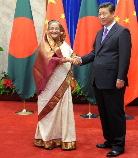 Xi Jinping with Sheikh Hasina