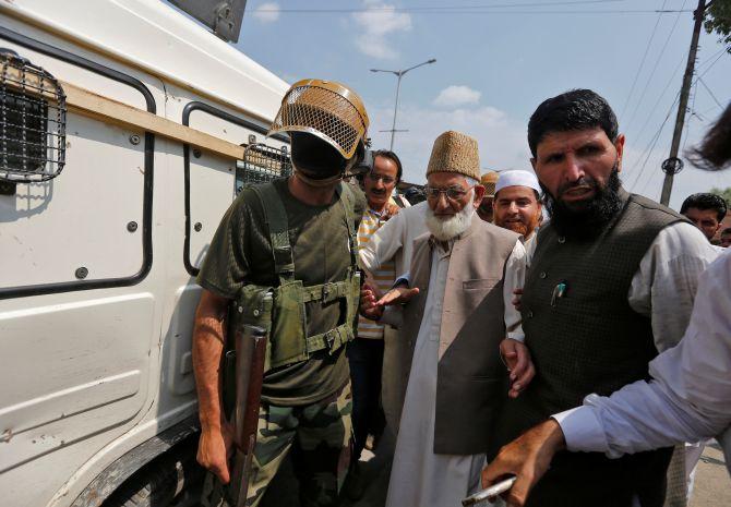 Separatist leader Syed Ali Shah Geelani in Srinagar