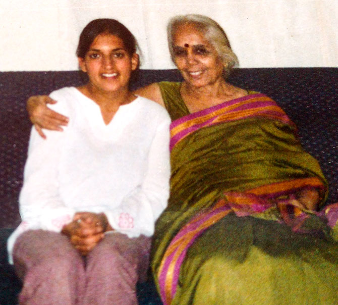 Erika Sandberg and her godmother Swaran Ahuja