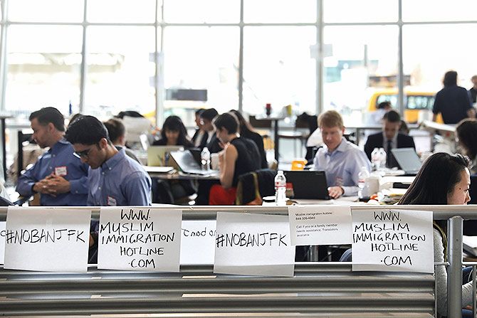 Lawyers at JFK after immigration ban