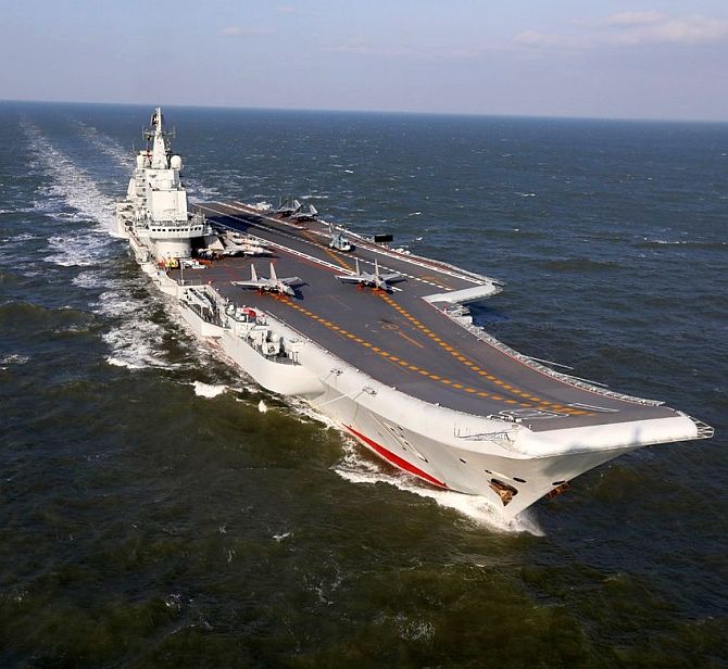 A Chinese aircraft carrier