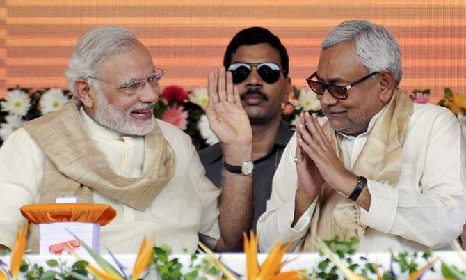 Prime Minister Narendra Modi and Bihar Chief Minister Nitish Kumar