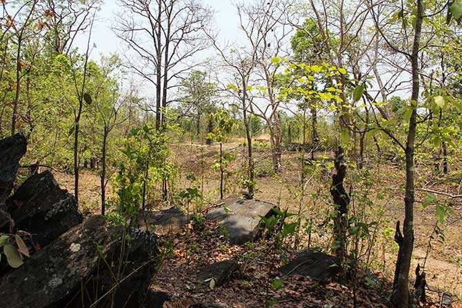 Dried blood is still visible on these rocks inside the jungle. Though the CRPF trains its jawans for ambushes inside a jungle like this but the Maoist cadre have the home advantage as they know these jungles better than their adversaries