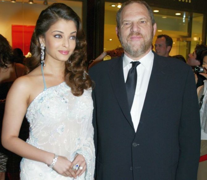 Aishwarya Rai with Harvey Weinstein at a Time magazine 100 most influential people dinner in 2005. Photograph: Jeff Christensen JC/Reuters