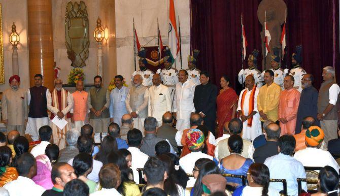 9 new ministers join modi government - rediff india news