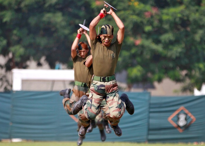 Indian Army soldiers in Ahmedabad 