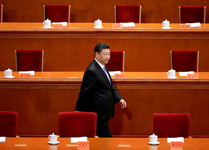Xi Jinping arrives for an event commemorating the 200th birth anniversary of Karl Marx, Beijing, May 4, 2018. Photograph: Jason Lee/Reuters 