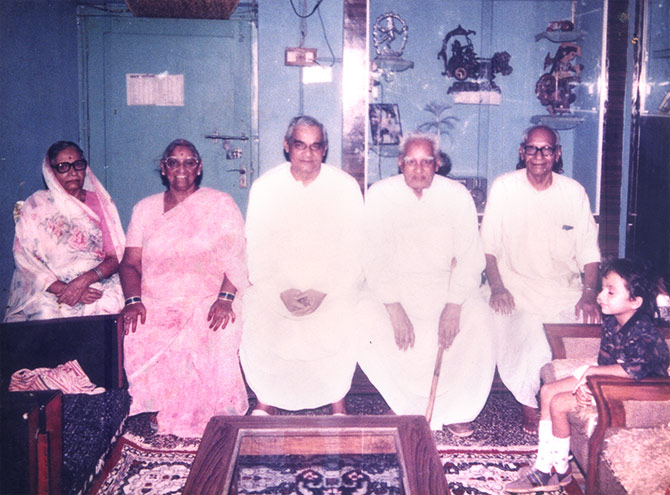 Atal Bihari Vajpayee with the family