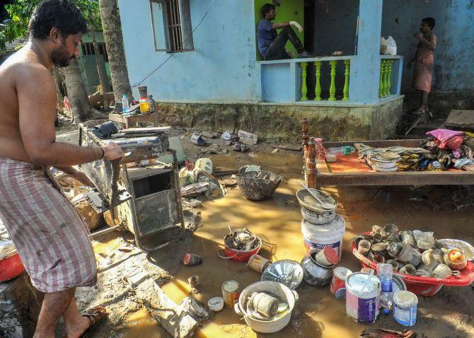 Image result for Cleaning work begun in Kerala