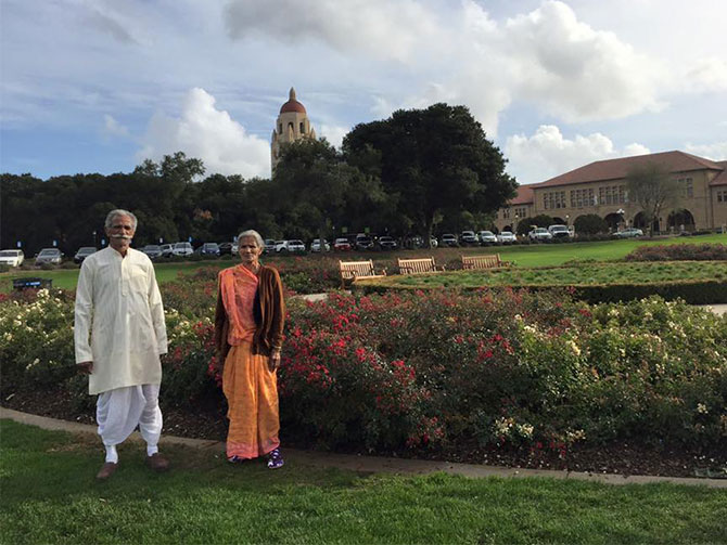 Maya Vishwakarma's parents in Stanford