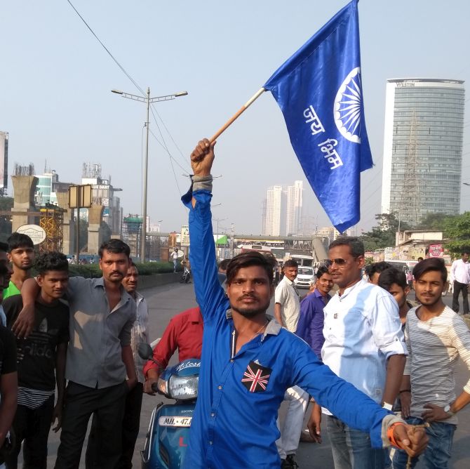 A protest by Dalits in Mumbai