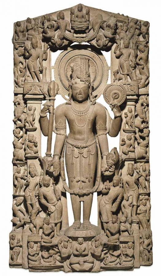 This sandstone Harihara circa 1000 was once situated perhaps in Khajuraho, Madhya Pradesh before it reached Major General Charles Stuart's collection. Photograph: With kind permission courtesy British Museum