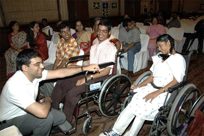 Viswanathan Anand at Vidya Sagar