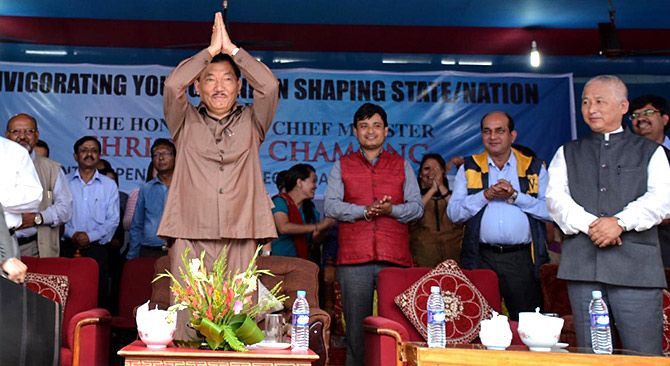 Sikkim Chief Minister Pawan Chamling, India's longest serving chief minister. Photograph: Kind courtesy http://pawanchamling.in