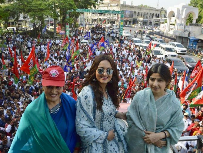 Sonakshi Sinha campaigns for her mother in Lucknow
