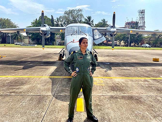 Sub Lieutenant Shivangi is in the final days of training and will pick up her wings at a ceremony in Kochi on December 2.