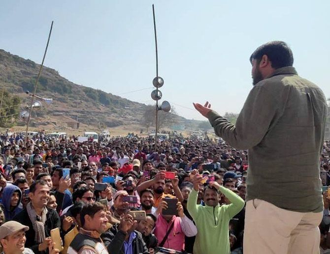 Kanhaiya Kumar addressing a sabha in Aurangabad, Bihar