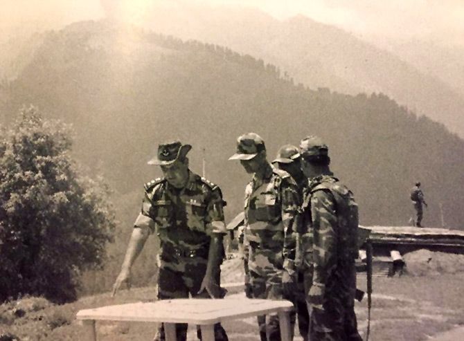 Col Vasanth with his men in Kashmir, 2007