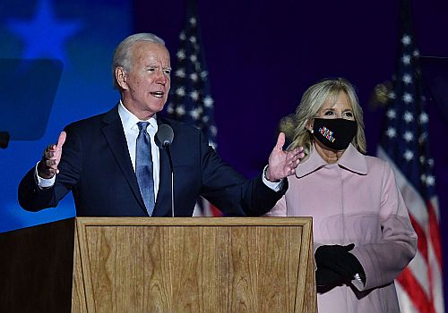 Joe and Jill Biden at Delaware. Getty Images