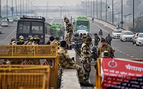 Heavy security at the Delhi-Ghazipur border