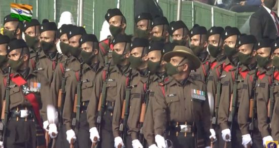 The marching contingent Garhwal Rifles is led by Captain Rajpoot Saurabh Singh of 17th Battalion