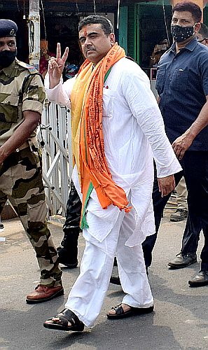 The BJP's Nandigram candidate, Suvendu Adhikari