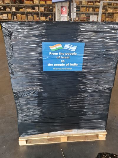 Aid from Israel arrives in India