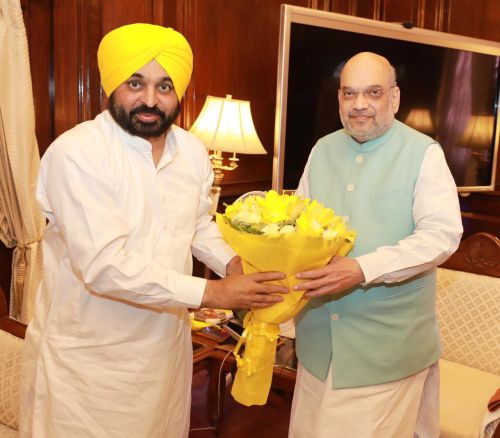 The Punjab CM with the Union Home Minister