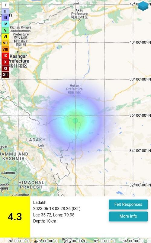 Fresh Tremors Rock J K S Doda Ladakh No Damage