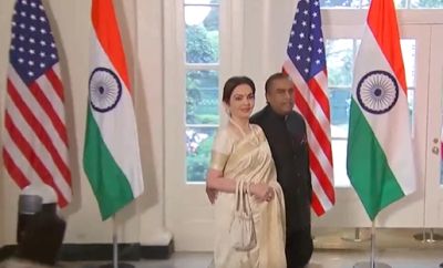 The Ambanis at the state dinner
