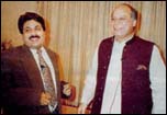 Nawaz Sharief with Rajiv Shukla