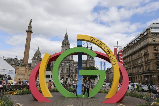 A general view of George Square ahead of 20th Glasgow Commonwealth Games 2014