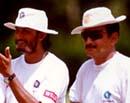 Ajit Wadekar with Sandeep Patil