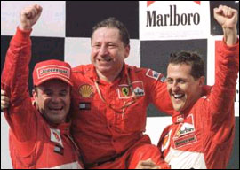 Ruebens Barrichel, Jean Todt, Michael Schumacher