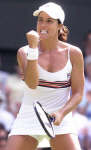 Jennifer Capriati during her match against Serena Williams