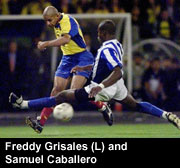 Freddy Grisales (L) and Samuel Caballero
