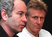 McEnroe (R) and Bjorn Borg