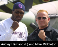 Audley Harrison  (L) and Mike Middleton