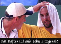 Pat Rafter (L) and John Fitzgerald 