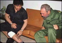Diego Maradona and Fidel Castro