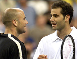 Andre Agassi and Pete Sampras