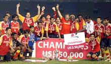 The victorious East Bengal team