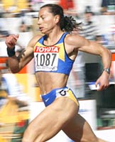 Ukrainian sprinter Zhanna Block