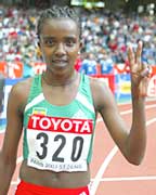 Teenaged gold medallist Tirunesh Dibaba