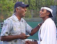 Vijay Amitraj with his son Prakash Amritraj