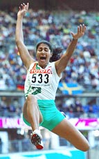 Anju George at the World Athletics Championships