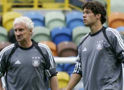 Coach Rudi Voeller's hopes rest with Ballack