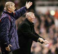 Arsene Wenger (left) and Sir Alex Ferguson
