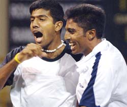 Rohan Bopanna (left) and Prakash Amritraj
