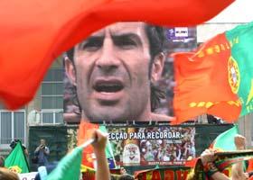 Portuguese fans celebrate in Lisbon